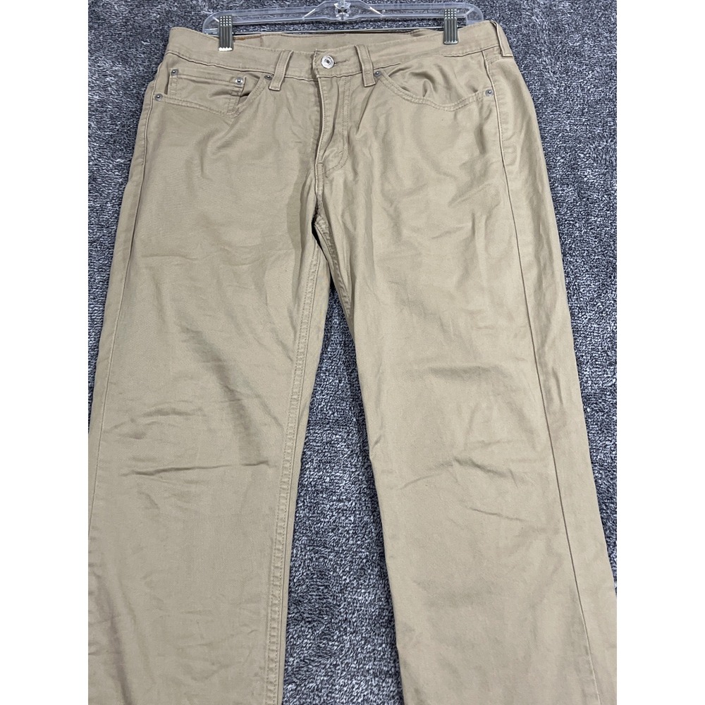 Levis 514 Straight Fit Khaki Tan Pants Mens 32x32 Cotton Stretch 00514-1865
